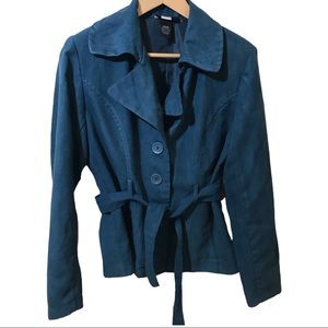 COPY - Studio 1940 Blue suede jacket size medium women’s